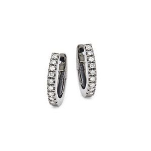 14K Rhodium-Plated Black Gold & Diamond Huggie Earrings